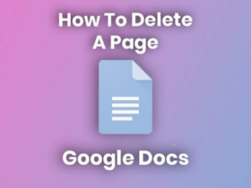 delete a page in google docs