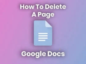 delete a page in google docs